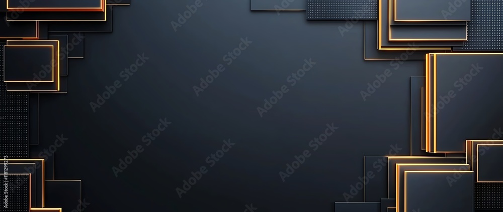 Poster a modern abstract background featuring geometric shapes with sleek edges. the design utilizes a dark