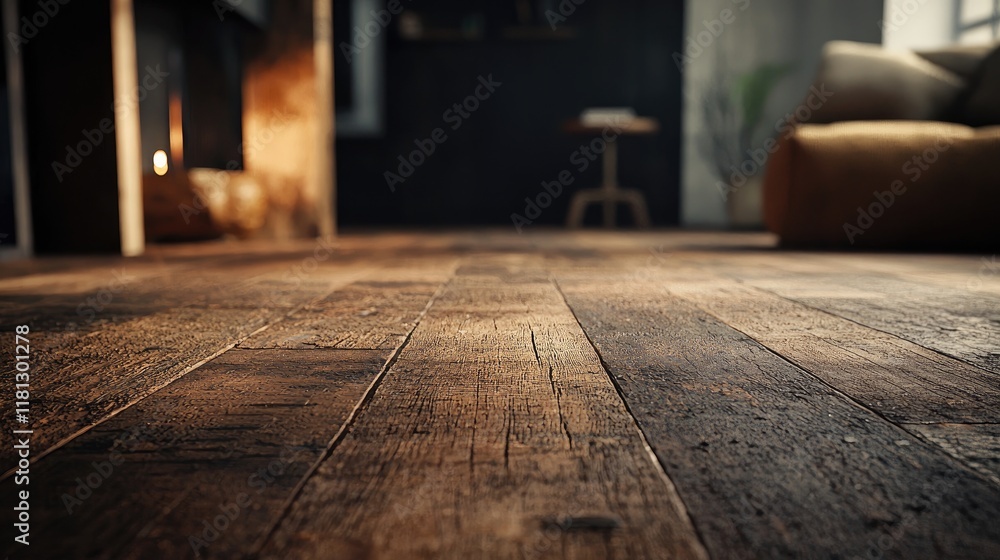Poster a dramatic dark textured background paired with a rustic wooden floor, perfect for photography or de