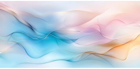 Fototapeta premium A beautiful, abstract wave design showcasing soft pastel colors flowing harmoniously