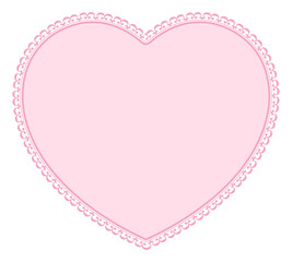heart vintage lace ornament frame isolated.