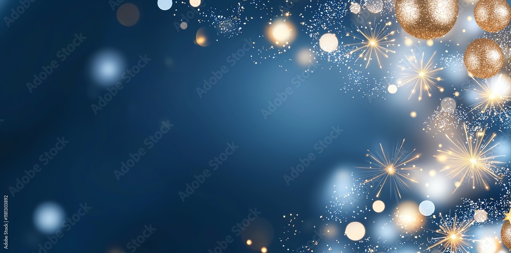 Aufkleber a captivating abstract background featuring shimmering bokeh lights and vibrant sparkles, ideal for 
