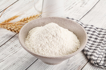 Wheat flour heap for bake