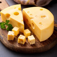 Generated Image Cheese dices and slices