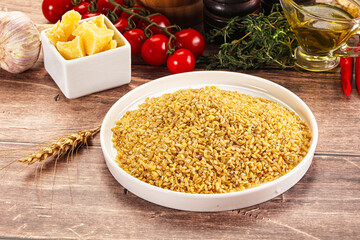 Dry wheat bulgur fow cooking
