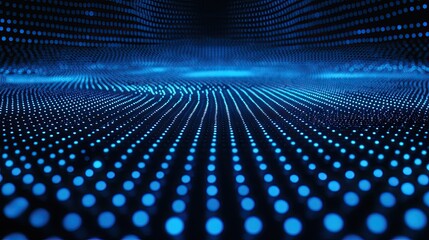 A stunning abstract background featuring connected blue dots and lines, representing the concepts of networking and data flow in a digital environment, perfect for techno