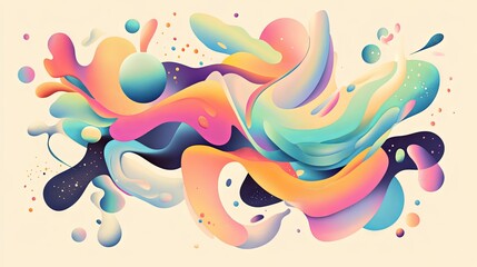 Obraz premium Abstract Colorful Fluid Art Design
