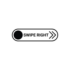 Swipe icon of buttons for social media. Black arrows, buttons and web icons for advertising and marketing in social media application. Scroll or swipe right