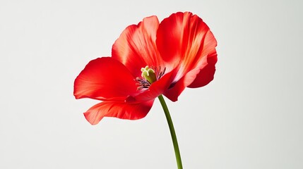 Radiant Red Poppy in Studio Lighting