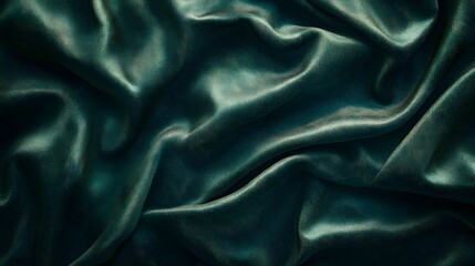 Fototapeta premium A seamless texture of soft velvet in a deep emerald green with subtle shadows. 