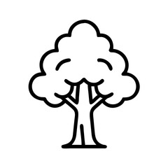 sequoia tree icon, tree line art, tree vector - simple black line art icon of sequoia tree perfect for logos, and tree-themed designs.