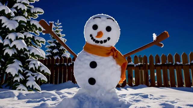 Snowman Comes Alive Dancing Macarena