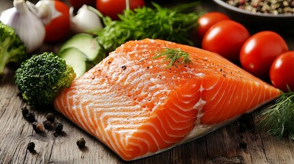 Fresh Salmon with Healthy Vegetables