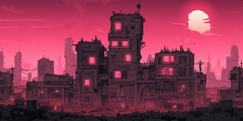 Abandoned ruins controlled by artificial intellige_005