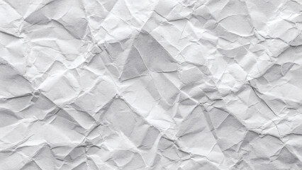 Fototapeta premium Design a textured background featuring a white paper surface that has been crumpled and glued in places. The wrinkles should be prominent, with slight discoloration around the glued areas to highlight