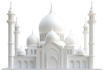 Obraz premium PNG A bold white mosque architecture architectural illustration.
