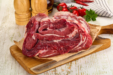 Raw beef meat for cooking
