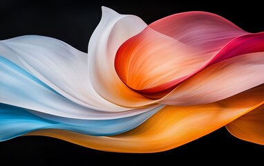 Abstract Swirling Colorful Fabric Waves Dynamic Flowing Textile Design Artistic Background