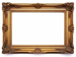 Vintage Ornate Picture Frame in Gold with Intricate Design, Ideal for Art Displays and Home Decor, Accentuating Classic Elegance and Style