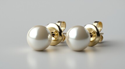 Pearl Earrings: Exquisite Gold and Pearl Studs for Women - Classic Elegance and Timeless Style