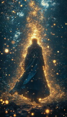 Fototapeta premium The ancient Slavic god Perun striking enemies with_001