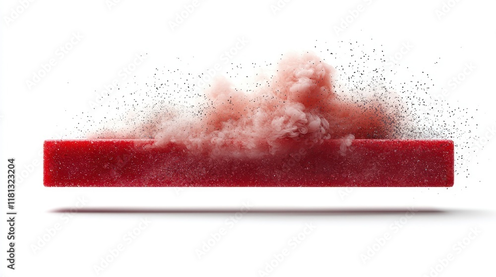 Poster abstract red explosion: a study in texture and form