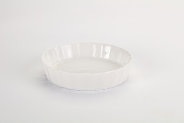 White ceramic empty bowl dishware