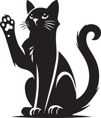 Elegant Cat Silhouette Vector Design