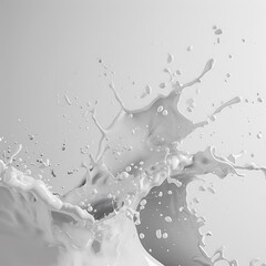 Fototapeta premium Creamy whipped cream in a glass bowl.