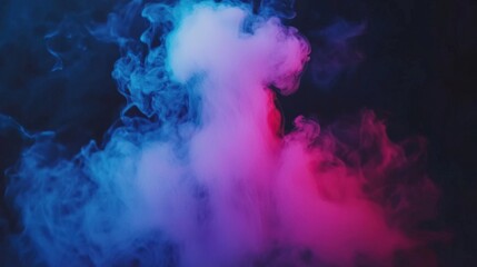 Abstract Smoke Wisps in Cascading Colors, Abstract smoke concept.