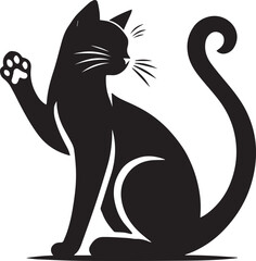 Elegant Cat Silhouette Vector Design