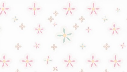 Pastel Flower Pattern: Delicate Floral Background Design