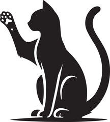 Elegant Cat Silhouette Vector Design
