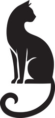 Elegant Cat Silhouette Vector Design