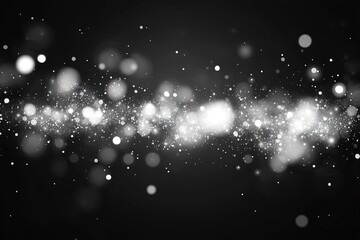 Shimmering Silver Bokeh with Sparkling White Glitter