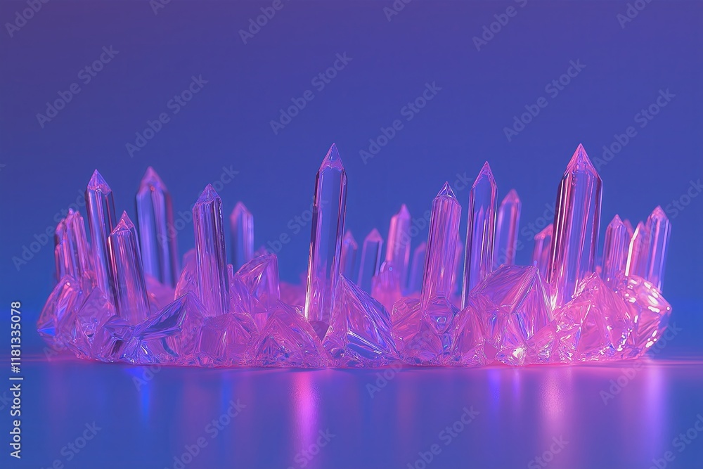 Aufkleber a fractal crown of shimmering gemstones that seems to pulse with light.