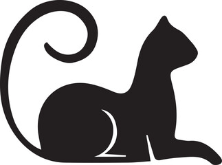 Elegant Cat Silhouette Vector Design