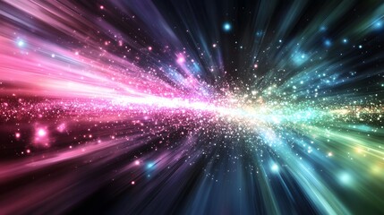 Naklejka premium Abstract glowing lines with dynamic wave pattern in vibrant colors