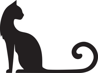 Elegant Cat Silhouette Vector Design