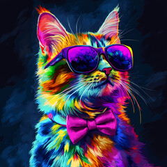 Animal with glasses illustration