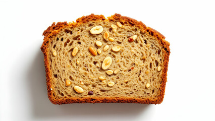 Freshly Baked Seeded Bread Loaf Slice