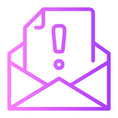 warning message gradient icon