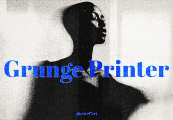 Grunge Old Printer Photo Effect