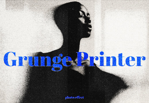 Grunge Old Printer Photo Effect