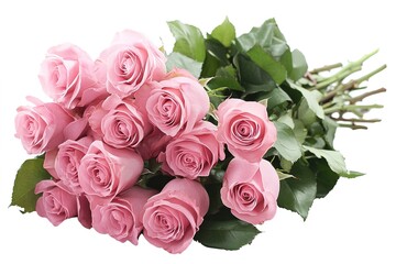 Rosy Elegance: An Enchanting Bouquet of Delicate Pink Roses