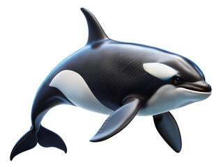 Obraz premium Detailed illustration of a playful dolphin swimming in clear ocean waters showcasing vibrant colors and elegant movements