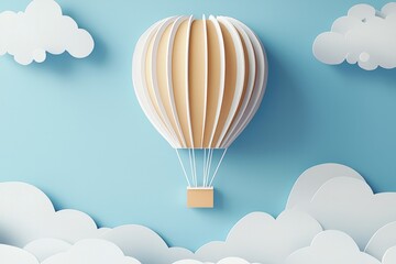 air balloon on blue background