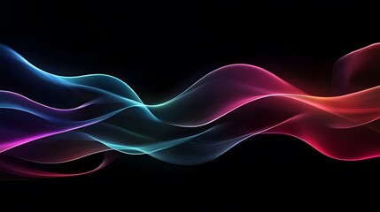 Naklejka premium Glowing Waves of Light in Blue and Purple