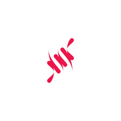 Creative Musical Logo and Abstract Sound Wave Logo with Letters M, S Design