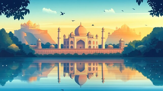 National tourism day vector illustration with India theme
