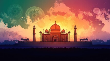 Realistic representation of India Republic Day, cultural and national significance of the event